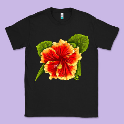 Hawaiian Hibiscus Flower Classic Tee Designed By Lillyallendesigns