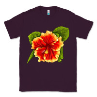 Plum Hawaiian Hibiscus Flower Classic Tee - LillyAllenDesigns