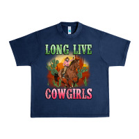 Navy long live cowgirls artiststas Urban Heavy Tee - Artiststas