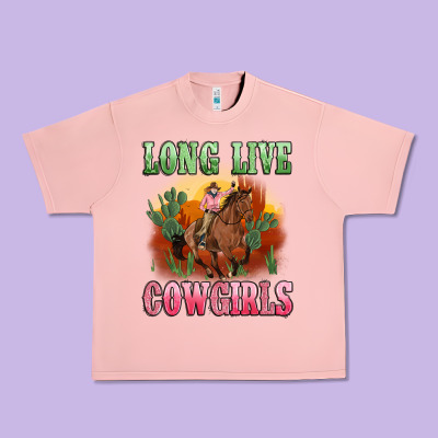 Long Live Cowgirls Artiststas Urban Heavy Tee Designed By Artiststas