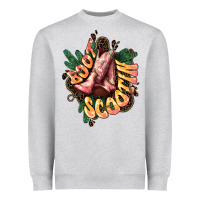 Heather Grey Boots scootin Heavyweight Sweatshirt - HowdyJamesFarm