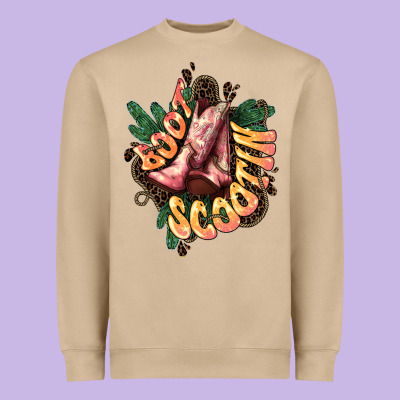 Boots Scootin Heavyweight Sweatshirt Designed By Howdyjamesfarm