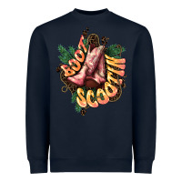 Navy Boots scootin Heavyweight Sweatshirt - HowdyJamesFarm