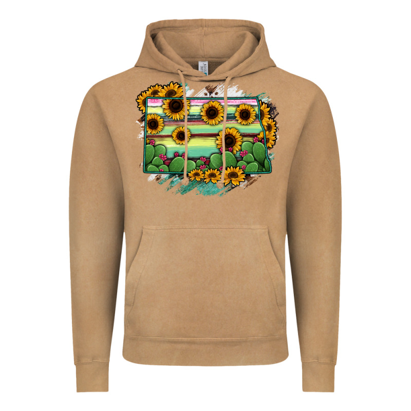 North Dakota State Map Vintage Hoodie by RanaPortraitStore | Teevron