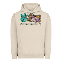 Pigment French Oak Peace Love Landrace Pig Urban Hoodie - LillyAllenDesigns