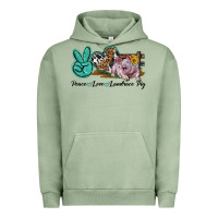 Pigment Oil Green Peace Love Landrace Pig Urban Hoodie - LillyAllenDesigns
