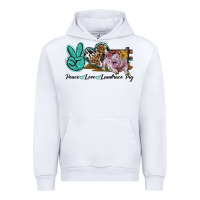 White Peace Love Landrace Pig Urban Hoodie - LillyAllenDesigns
