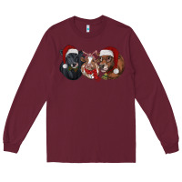 Burgundy christmas heifers Long Sleeve Tee - RanaPortraitStore
