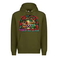 Army Green Cinco de mayo rainbow Premium Hoodie - FaDigitalArtStudio