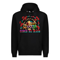 Black Cinco de mayo rainbow Premium Hoodie - FaDigitalArtStudio