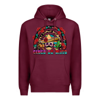 Burgundy Cinco de mayo rainbow Premium Hoodie - FaDigitalArtStudio