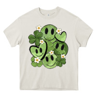 Cream st. patrick's day green smile Heavy Core Tee - MaliasSmallBusiness