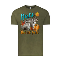 Vintage Olive Nuts About Fall Squirrel Vintage Tee - LillyAllenDesigns