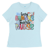 Baby Blue every bunny's favorite nurse Ladies Tee - MaliasSmallBusiness