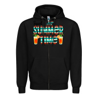 Black sweet summer time cocktail Zipper Hoodie - CowCowDesign