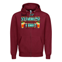 Burgundy sweet summer time cocktail Zipper Hoodie - CowCowDesign