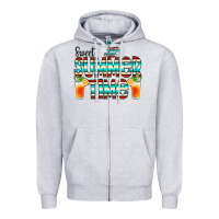 Heather Grey sweet summer time cocktail Zipper Hoodie - CowCowDesign