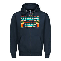 Navy sweet summer time cocktail Zipper Hoodie - CowCowDesign