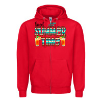 Red sweet summer time cocktail Zipper Hoodie - CowCowDesign