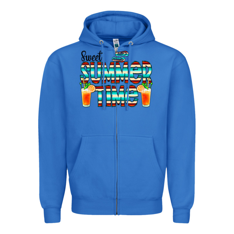 Sweet Summer Time Cocktail Zipper Hoodie by CowCowDesign | Teevron