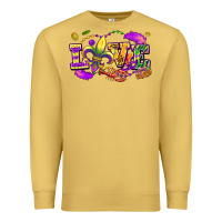 Antique Gold love mardi gras Premium Sweatshirt - FaDigitalArtStudio