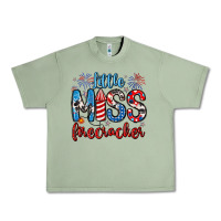 Oil Green little miss firecracker 4th of july Urban Heavy Tee - Artiststas