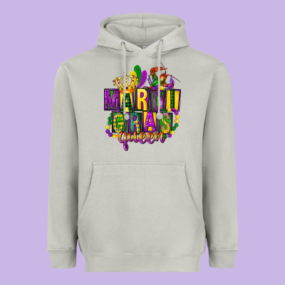 Mardi Gras Queen Heavyweight Hoodie Designed By Fadigitalartstudio
