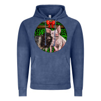 Vintage Denim christmas pig Vintage Hoodie - LillyAllenDesigns