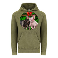 Vintage Olive christmas pig Vintage Hoodie - LillyAllenDesigns