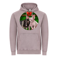 Vintage Zinc christmas pig Vintage Hoodie - LillyAllenDesigns