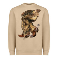 Mushroom Cowboy boots western Heavyweight Sweatshirt - HowdyJamesFarm