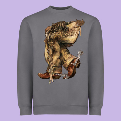 Cowboy Boots Western Heavyweight Sweatshirt Designed By Howdyjamesfarm