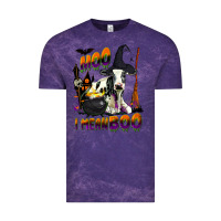 Cloud Purple Moo I Mean Boo Holstein Cow Vintage Tee - LillyAllenDesigns