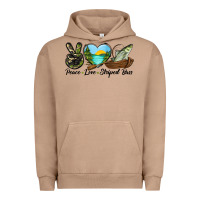 Pigment Burro Camouflage Peace Love Striped Bass Urban Hoodie - LillyAllenDesigns