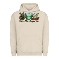 Pigment French Oak Camouflage Peace Love Striped Bass Urban Hoodie - LillyAllenDesigns