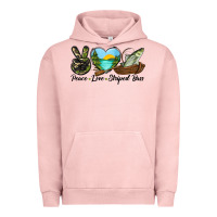 Pigment Salmon Camouflage Peace Love Striped Bass Urban Hoodie - LillyAllenDesigns