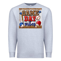 Heather Grey game day vibes tumbler Premium Sweatshirt - BundleAndBundleShop