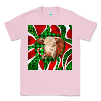Bubblegum Pink christmas hereford cow face Classic Tee - LillyAllenDesigns