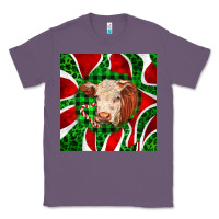 Lavender christmas hereford cow face Classic Tee - LillyAllenDesigns