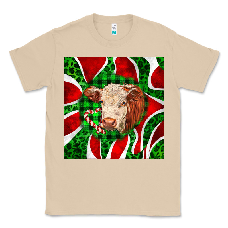 Christmas Hereford Cow Face Classic Tee by LillyAllenDesigns | Teevron