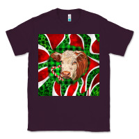 Plum christmas hereford cow face Classic Tee - LillyAllenDesigns
