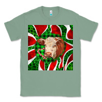 Sage christmas hereford cow face Classic Tee - LillyAllenDesigns