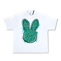 White gemstone rabbit Urban Heavy Tee - Artiststas