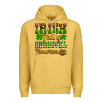 Antique Gold St. Patrick's Irish today hungover tomorrow Premium Hoodie - OliviaCreatesArt