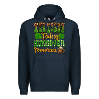Navy St. Patrick's Irish today hungover tomorrow Premium Hoodie - OliviaCreatesArt