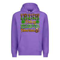 Purple St. Patrick's Irish today hungover tomorrow Premium Hoodie - OliviaCreatesArt