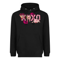 Black Valentine's Day Pig Xoxo Heavyweight Hoodie - FaDigitalArtStudio