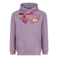 Lavender Valentine's Day Pig Xoxo Heavyweight Hoodie - FaDigitalArtStudio