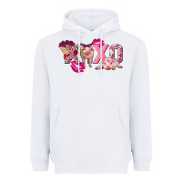 White Valentine's Day Pig Xoxo Heavyweight Hoodie - FaDigitalArtStudio