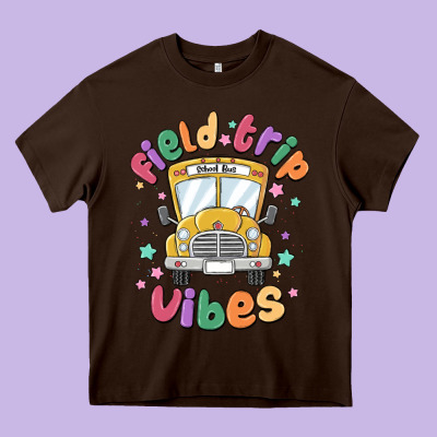 Field Trip Vibes Heavy Core Tee Designed By Maliassmallbusiness